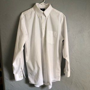 STAFFORD - shirt tailored long-sleeve oxford - Men’s Sz 16 1/2   34-35  - White